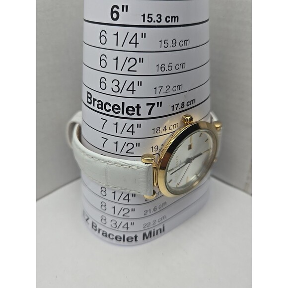 Ted Baker Ava Womens Gold Tone White Leather 36mm Date Quartz Watch New Battery - Picture 7 of 12